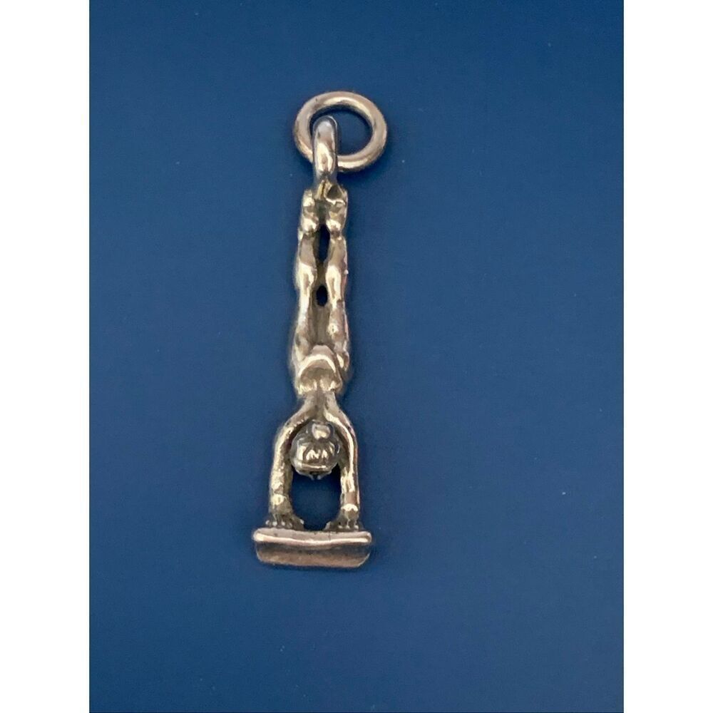 Gymnastics Sterling Silver Jewelry Charm #sports #competition #exercise